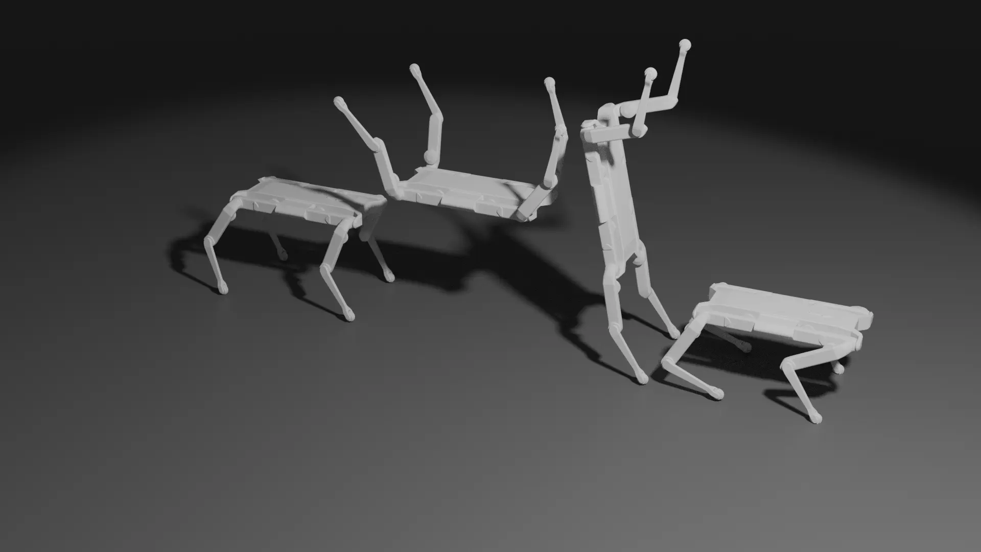 Legged robots in motion